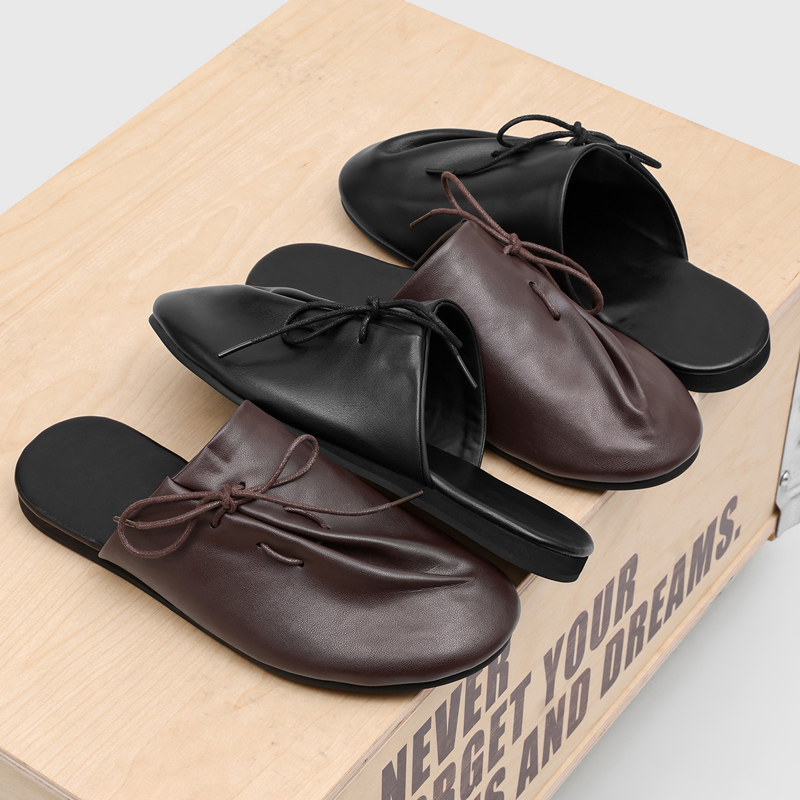 Flip Flop Leather Men - Nowe Modne Wygodne Męskie Pół-Klapki z