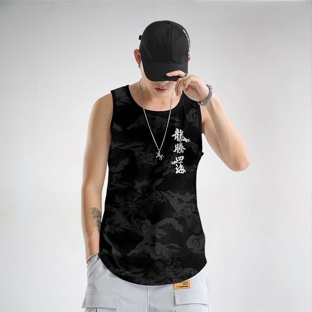 Smok w stylu chińskim szybując – Tank Top Muscle recenzja i cena