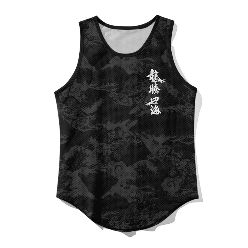 Smok w stylu chińskim szybując – Tank Top Muscle recenzja i cena