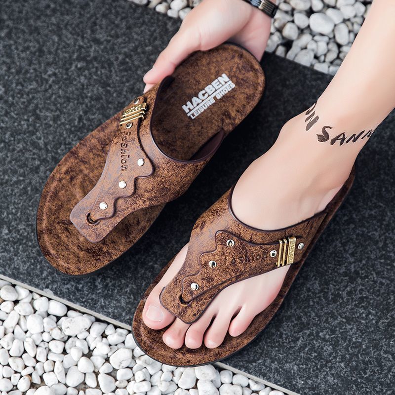 2026 Nowe męskie klapki z praw – Flip Flop Leather Men recenzja i cena